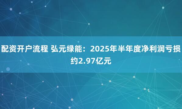 配资开户流程 弘元绿能：2025年半年度净利润亏损约2.97亿元