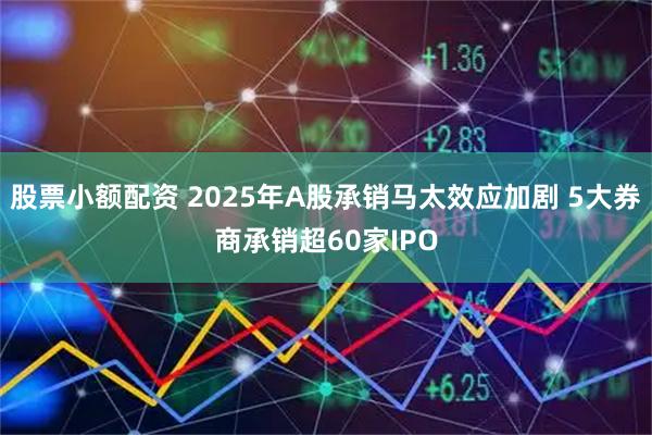 股票小额配资 2025年A股承销马太效应加剧 5大券商承销超60家IPO